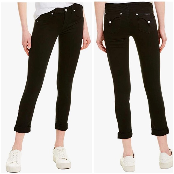Hudson Jeans Denim - Hudson Black Bacara Straight Cropped Jeans